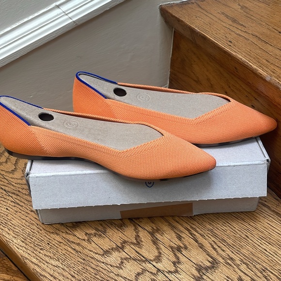 Rothy’s pointed toe flats tangerine, 9 1/2 NWT - Picture 4 of 10